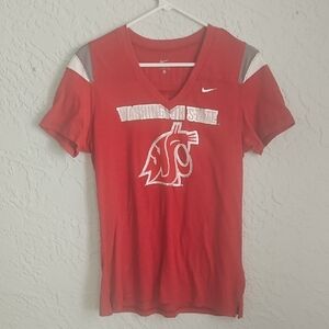 Nike Washington State University WSU Ladies V-neck Tee | Large